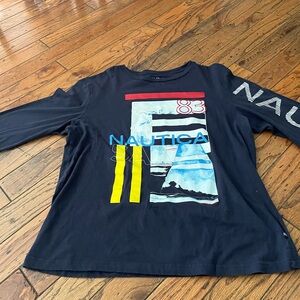Nautica Black Long Sleeve with Graphic Print